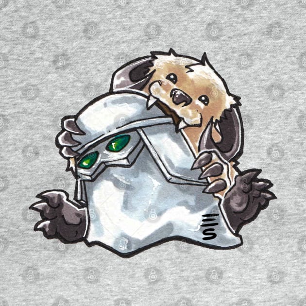 Baby Wampa With Snow Trooper Helmet by Gloomlight